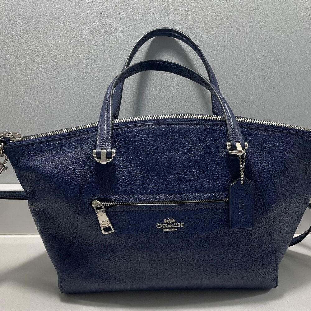 Coach Prairie Satchel - Navy Blue and Silver - Picture 2 of 14